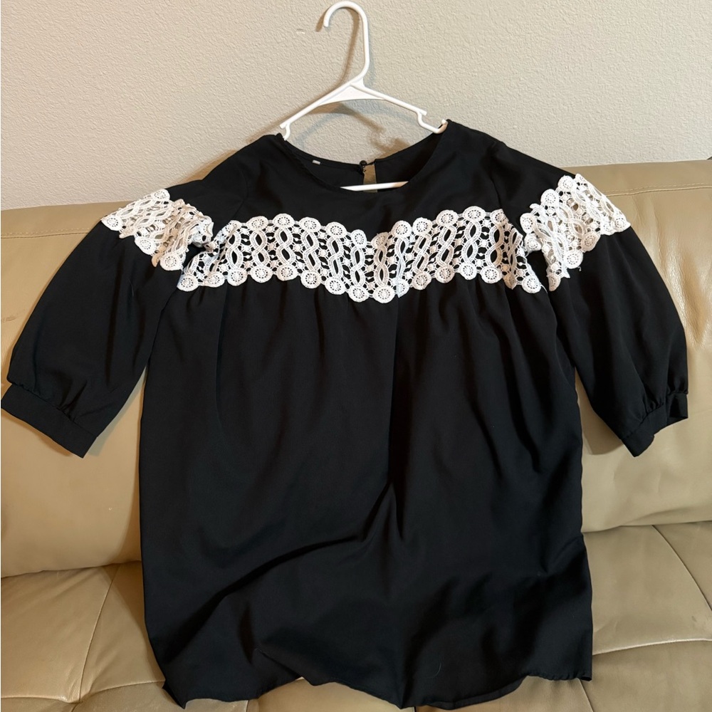 Elegant Black Lace Women's dress